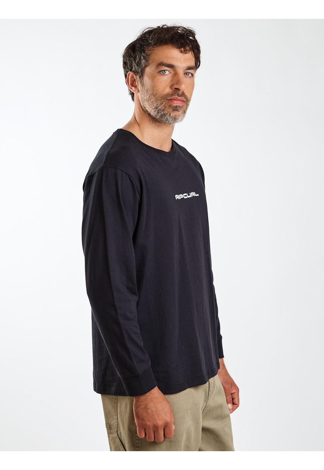 Polera ML Beyond Negro Hombre Rip Curl-3