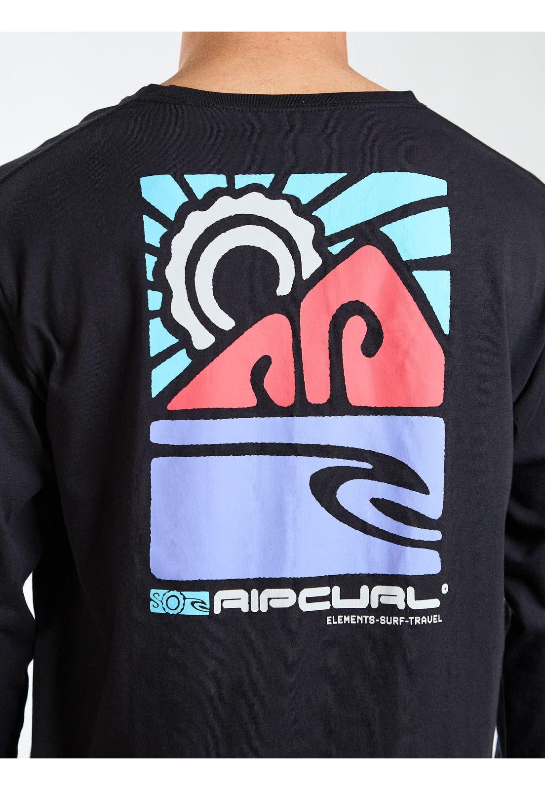 Polera ML Beyond Negro Hombre Rip Curl-4