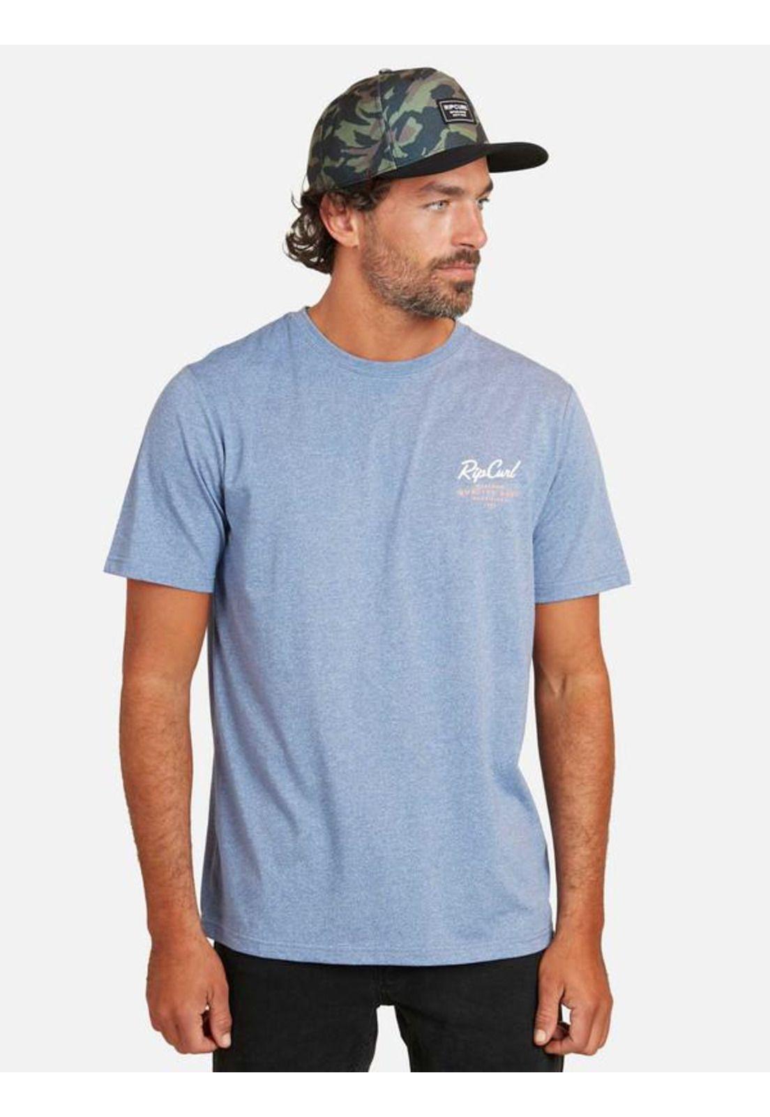 Polera M/C Easy Script Mt Azul Hombre Ripcurl-0