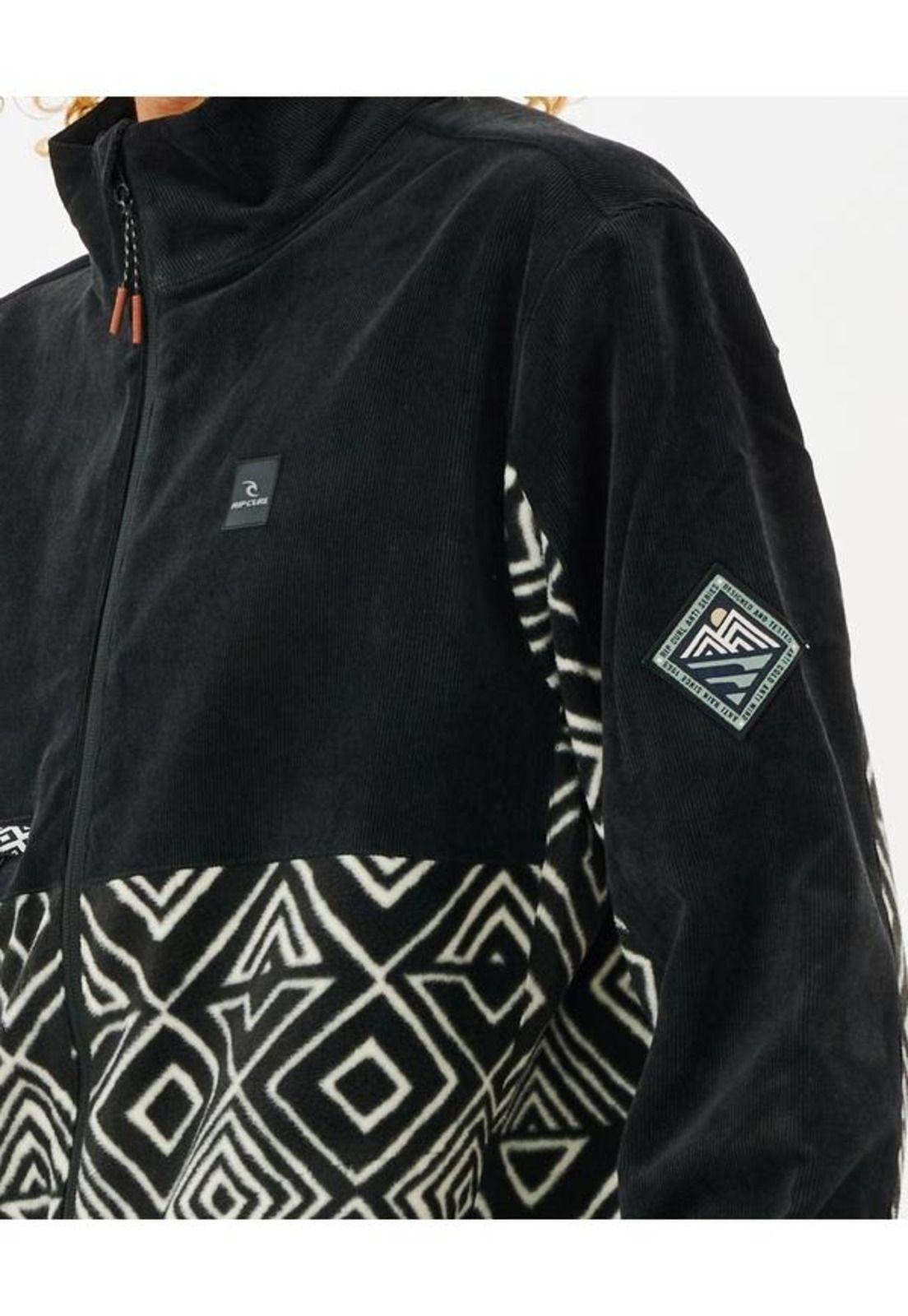 Poleron ANTI SERIES JOURNEY Z/T  CREW Hombre Negro Rip Curl-3