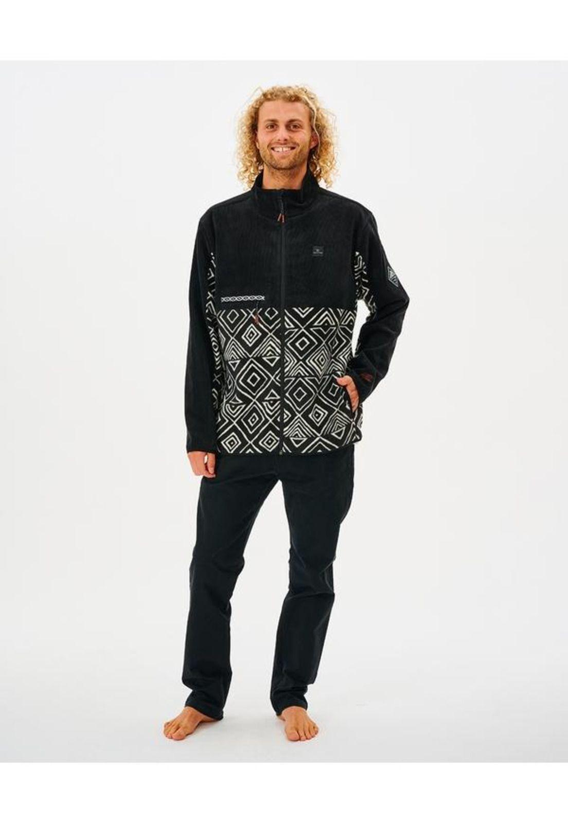 Poleron ANTI SERIES JOURNEY Z/T  CREW Hombre Negro Rip Curl-5