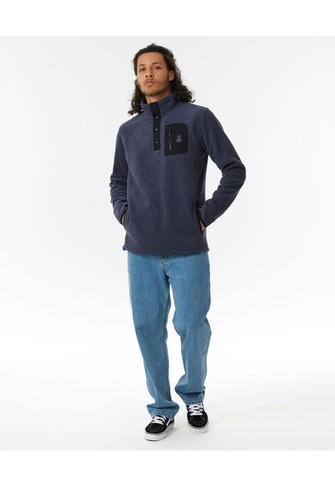 Poleron Micropolar Search Fleece Crew Morado Hombre Rip Curl-3