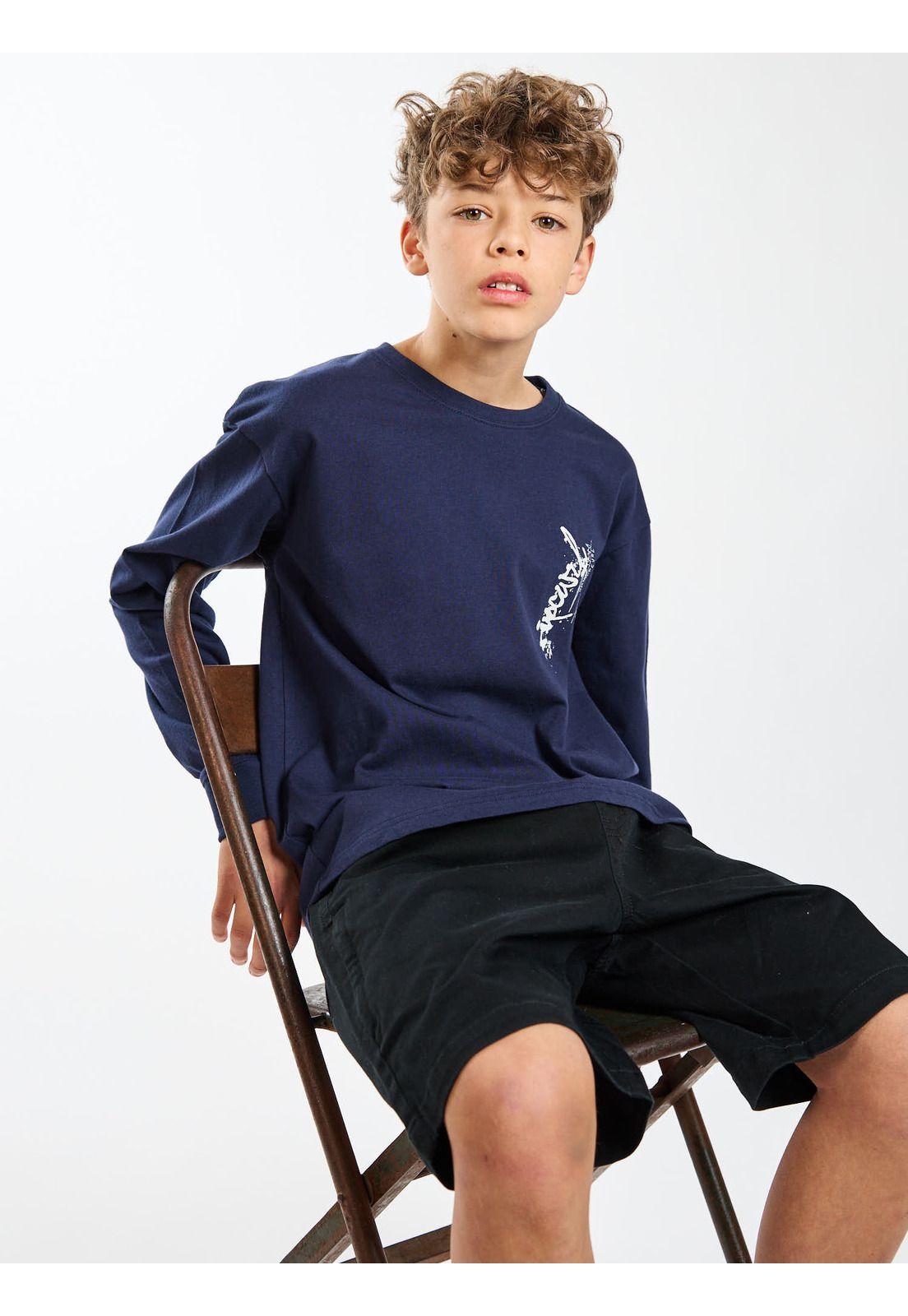 Polera ML Venture Azul Marino Infantil Rip Curl-0