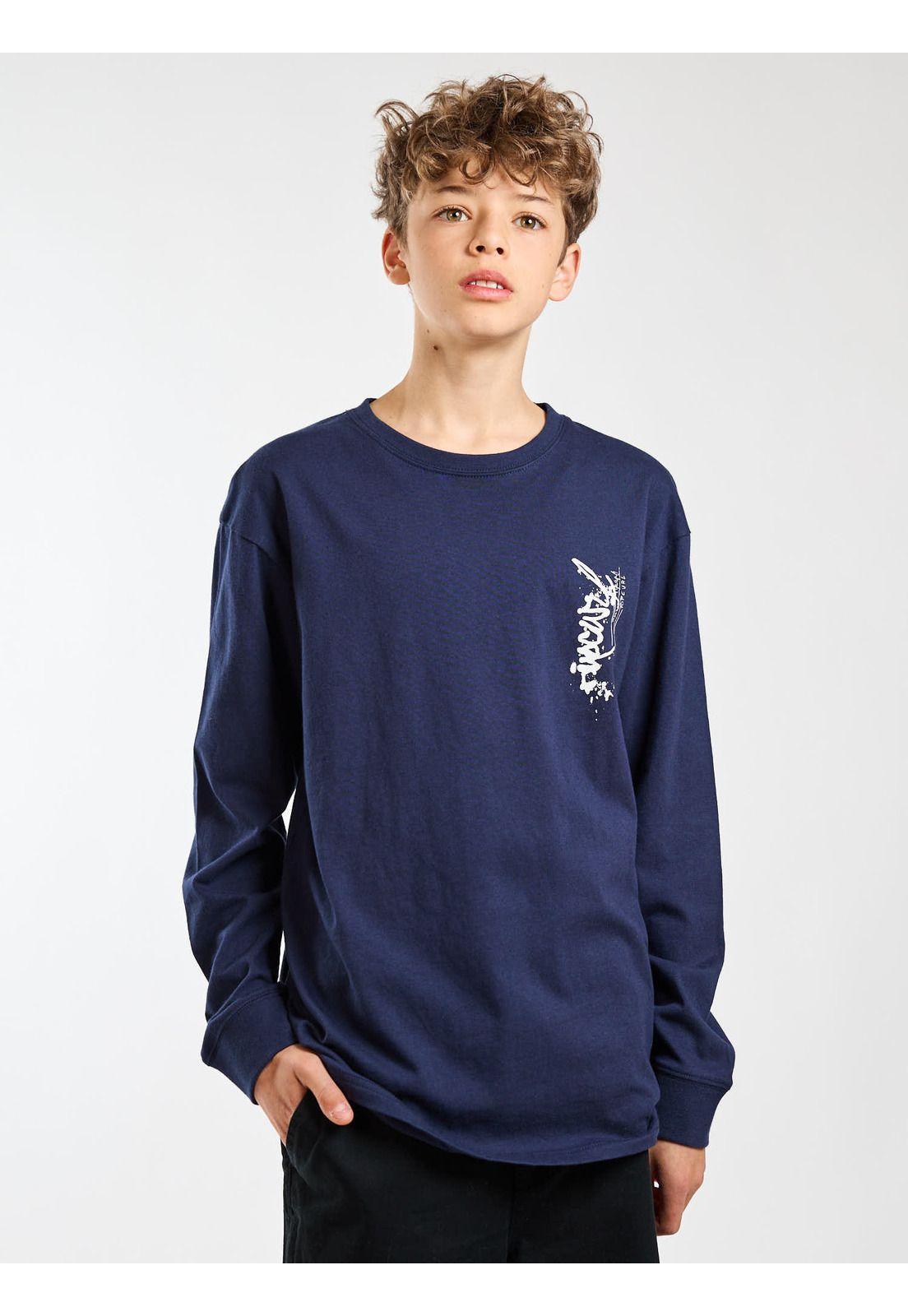 Polera ML Venture Azul Marino Infantil Rip Curl-1