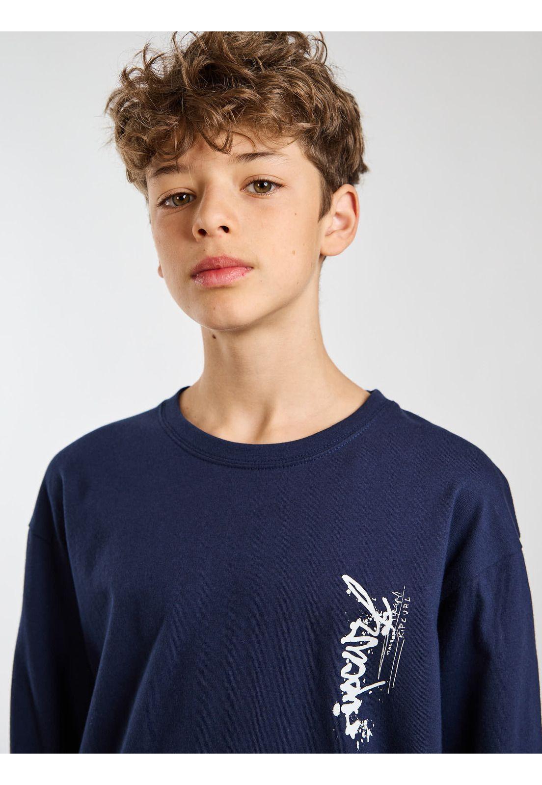 Polera ML Venture Azul Marino Infantil Rip Curl-5