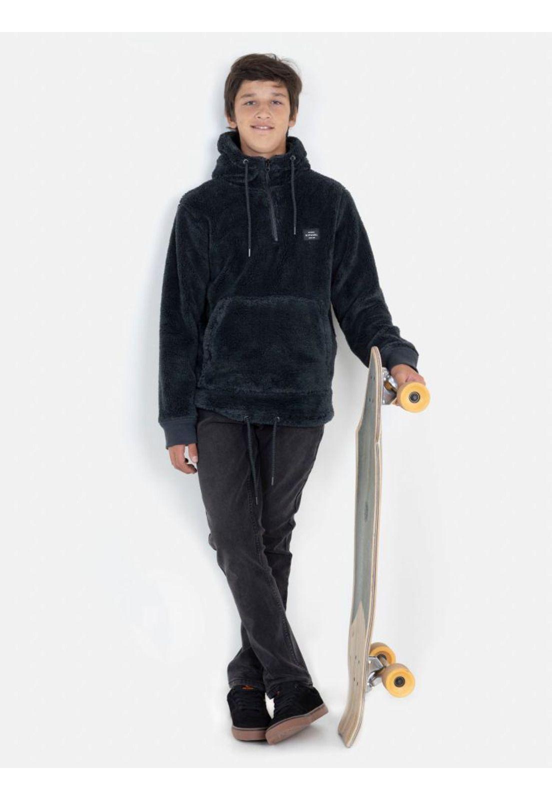 Poleron CLASSIC 22 RP Juvenil Gris Oscuro Rip Curl-3