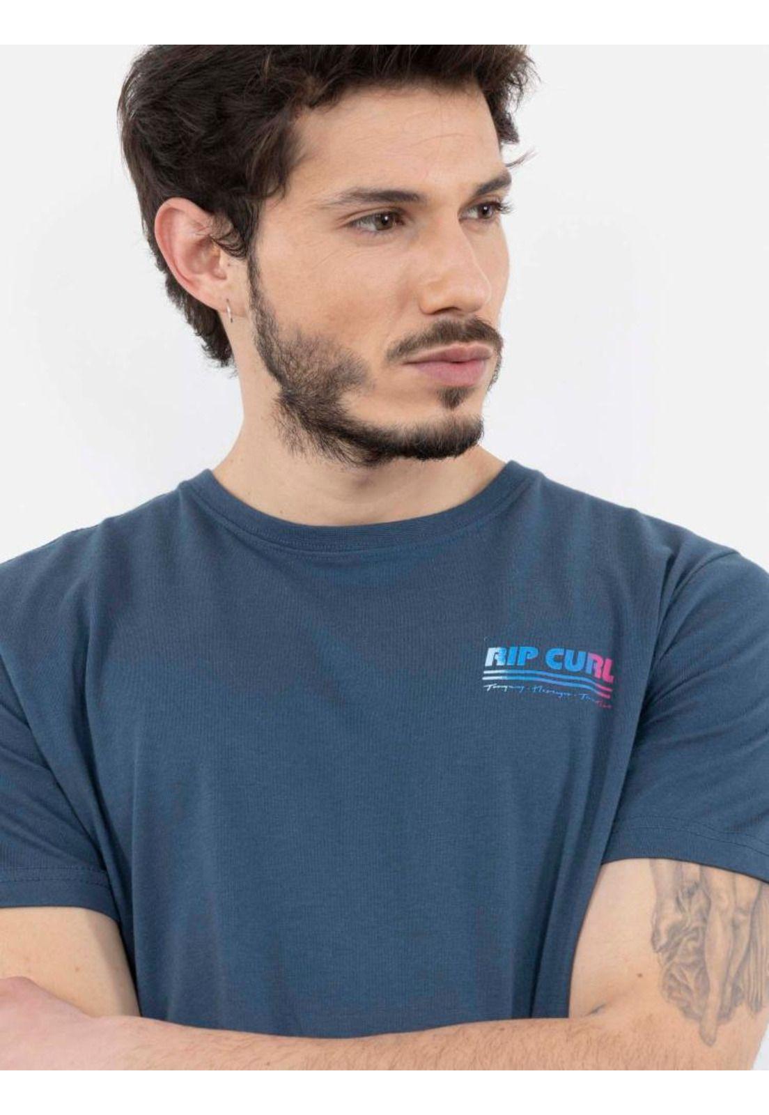 Polera SURF REVIVAL SS TEE Hombre Azul Rip Curl-4