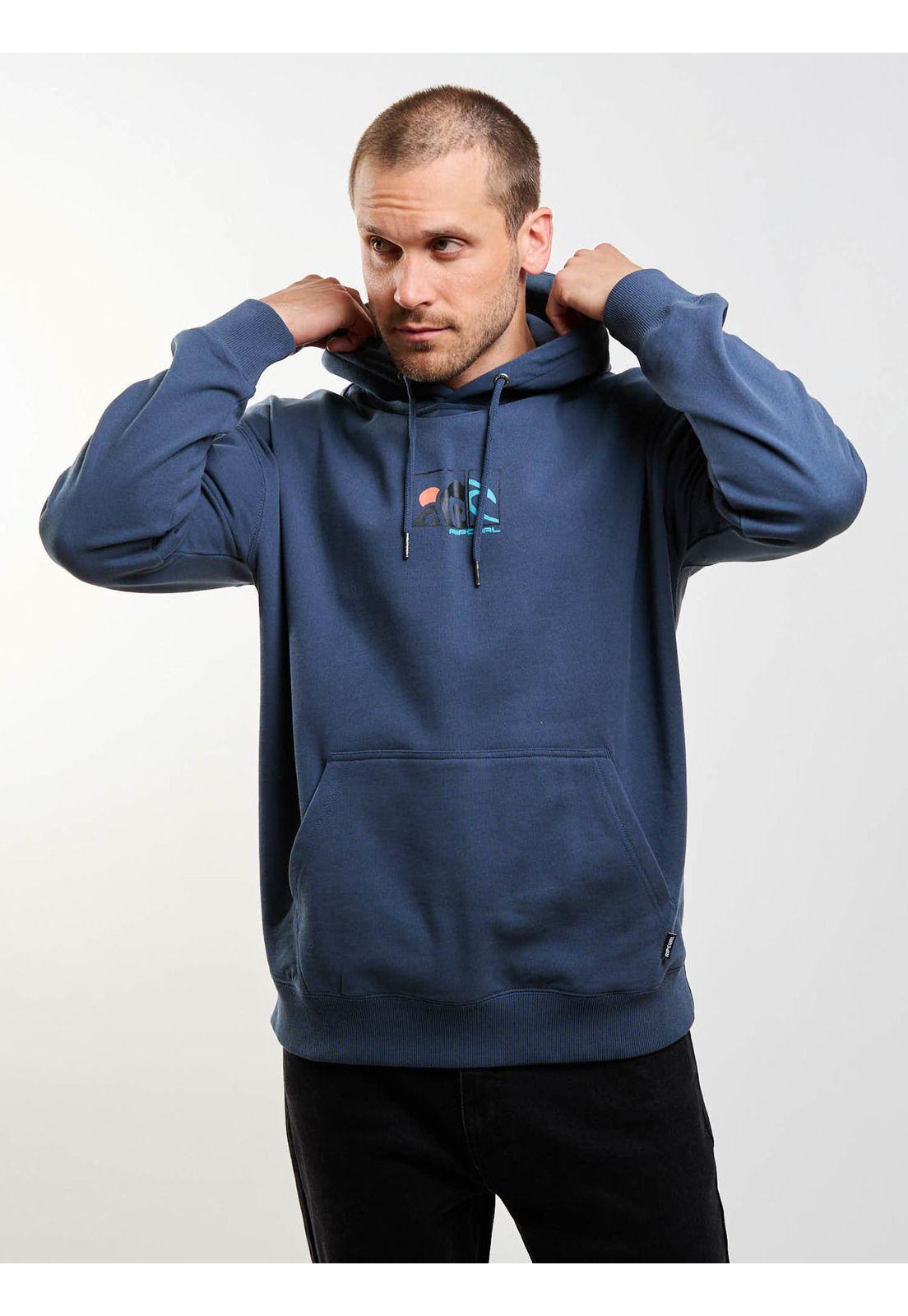 Poleron Canguro Quiver Azul Hombre Rip Curl-0