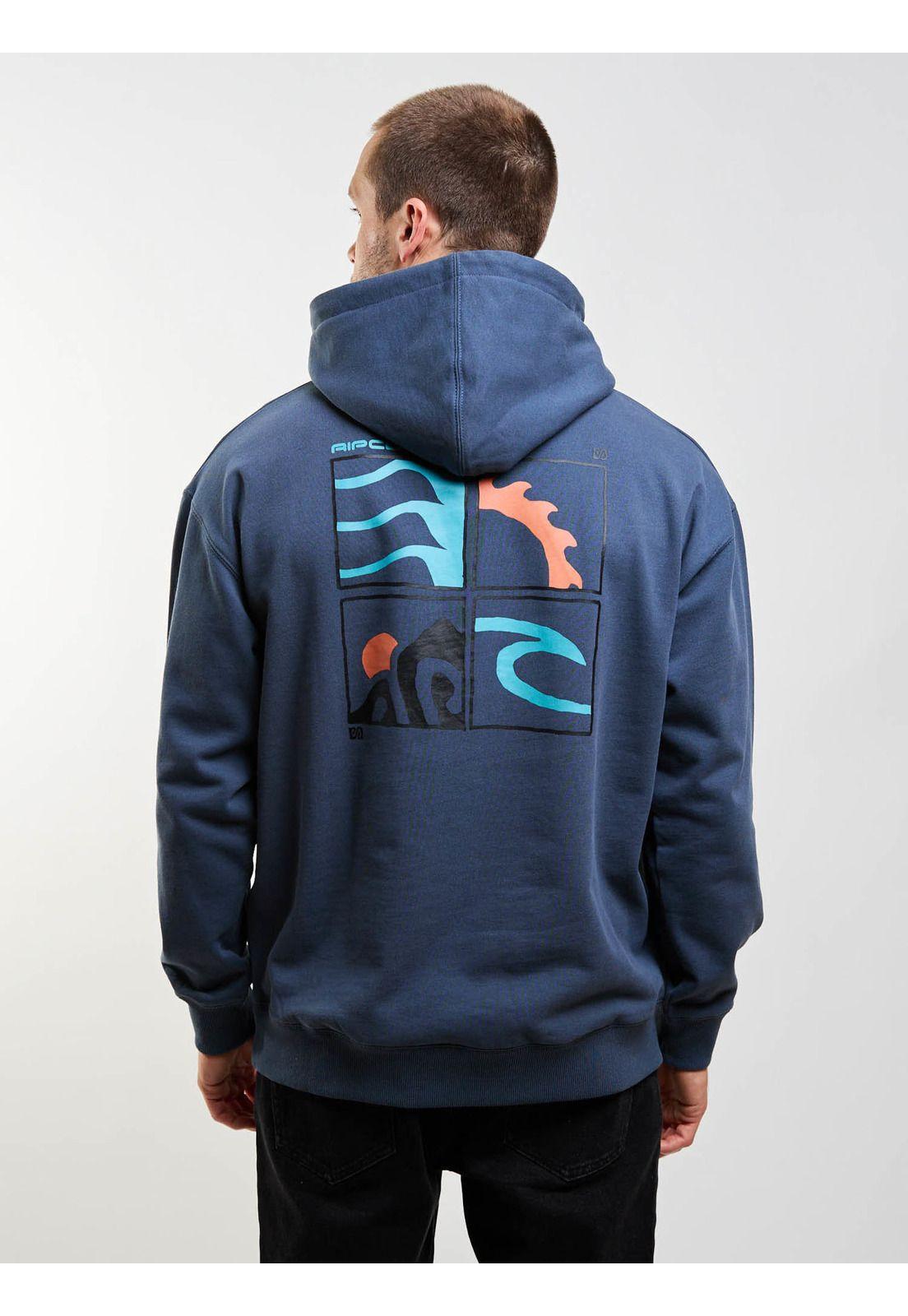 Poleron Canguro Quiver Azul Hombre Rip Curl-1