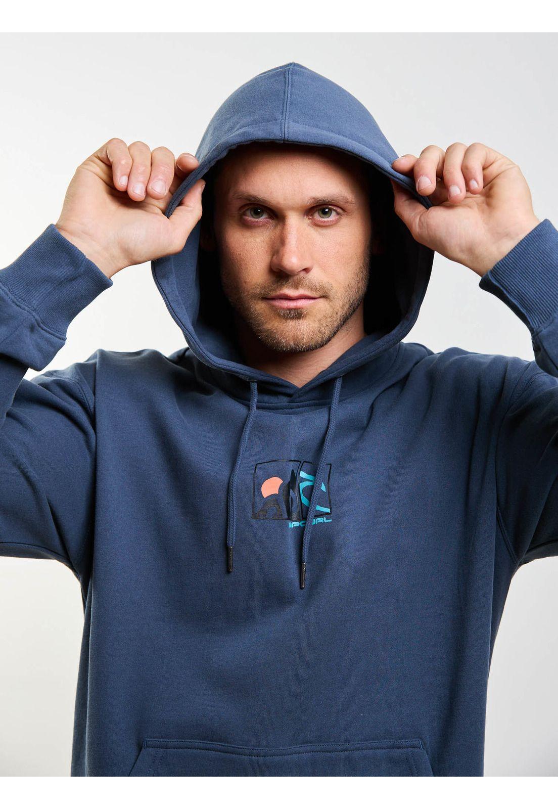 Poleron Canguro Quiver Azul Hombre Rip Curl-3