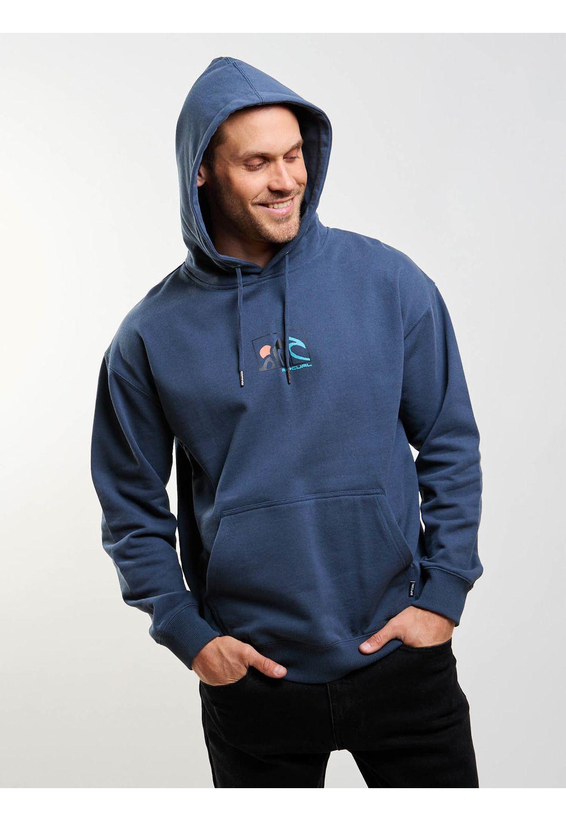 Poleron Canguro Quiver Azul Hombre Rip Curl-4