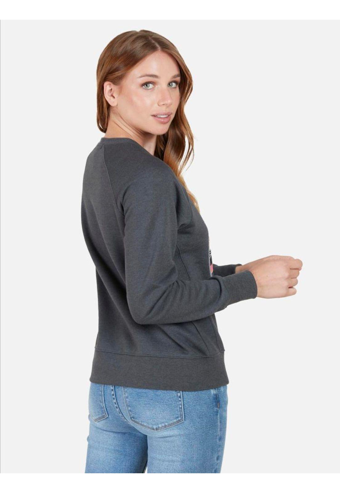 Poleron LTS Crew Gris Oscuro Mujer Rip Curl-1