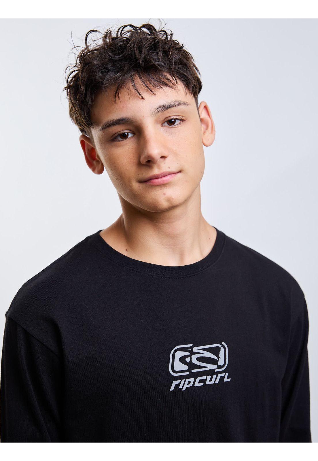 Polera ML Origin Negro Infantil Rip Curl-3