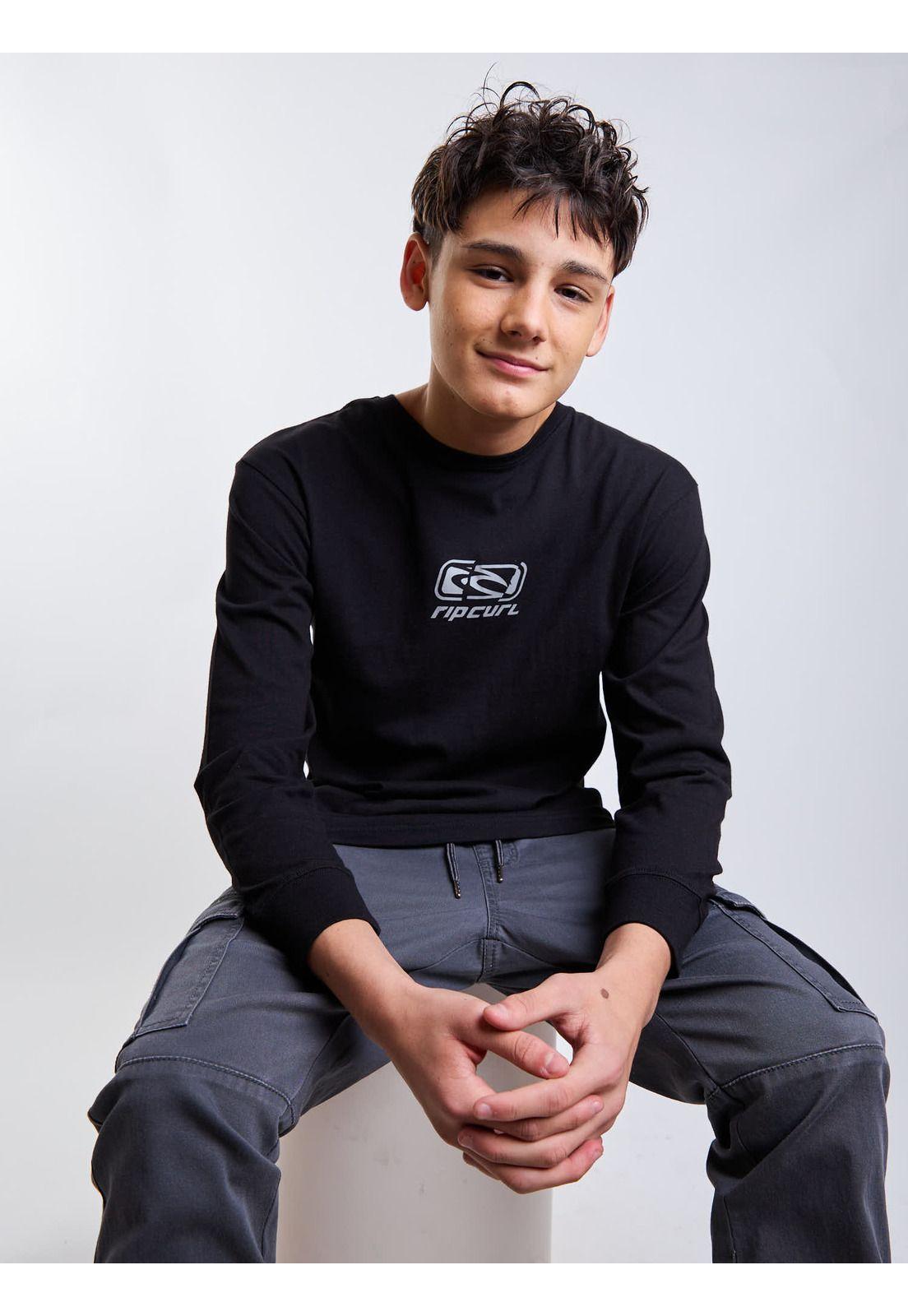 Polera ML Origin Negro Infantil Rip Curl-5