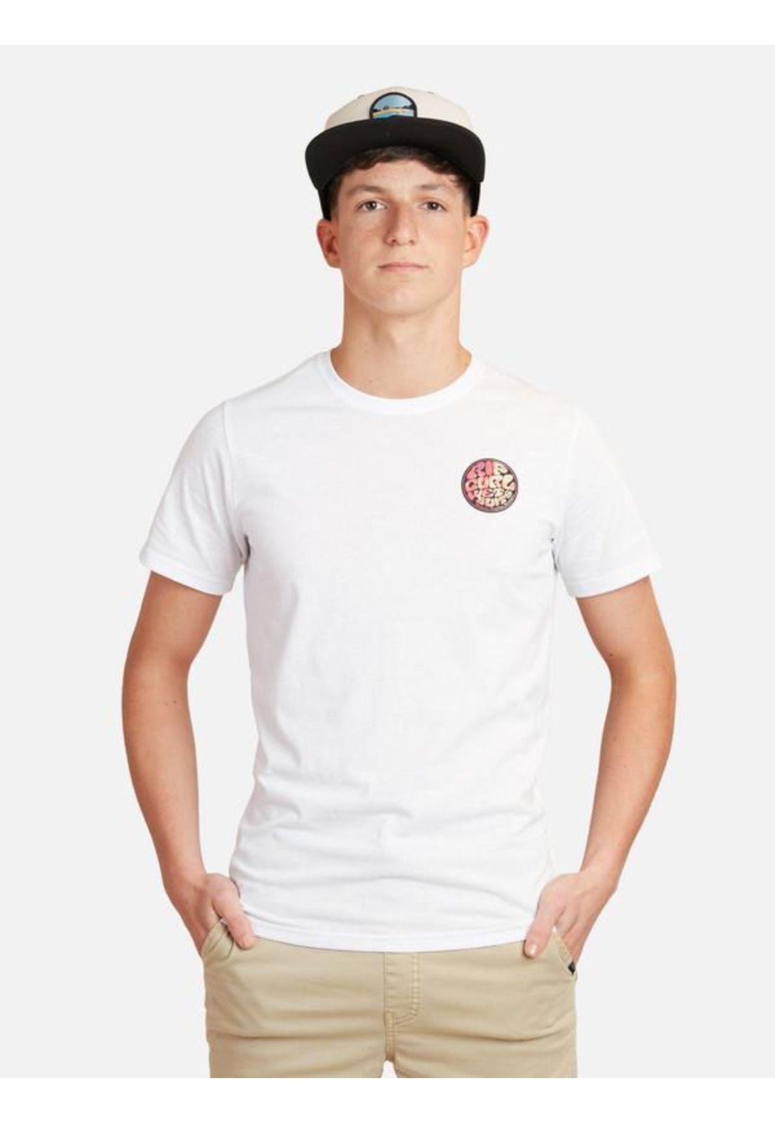 Polera M/C Basica Blanco Juvenil Hombre Ripcurl-0