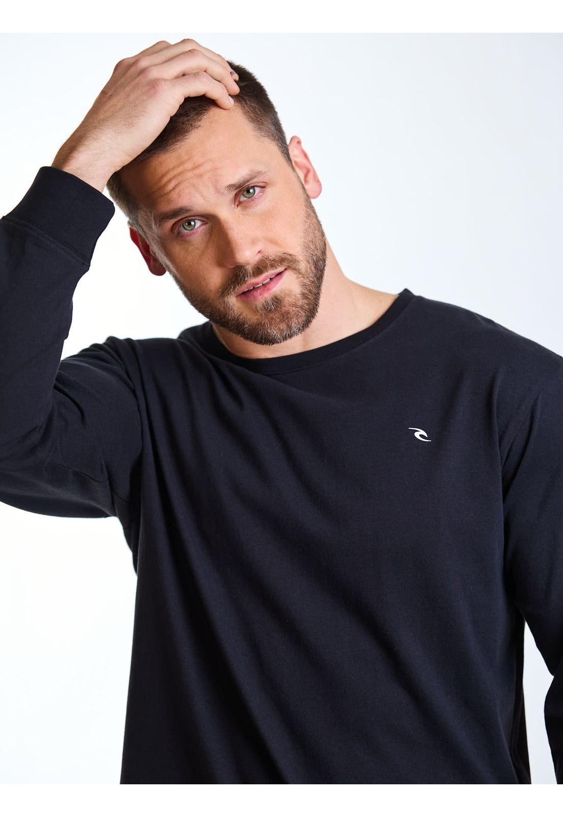 Polera ML Explore Negro Hombre Rip Curl-4