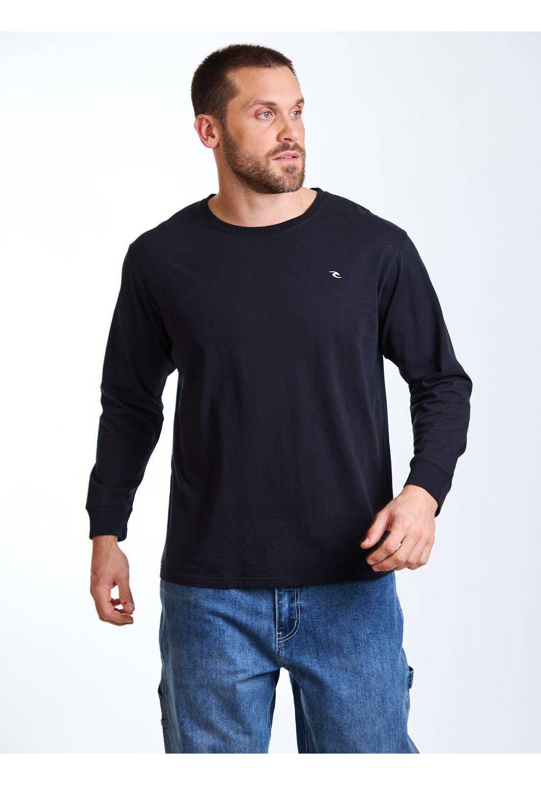 Polera ML Explore Negro Hombre Rip Curl-6