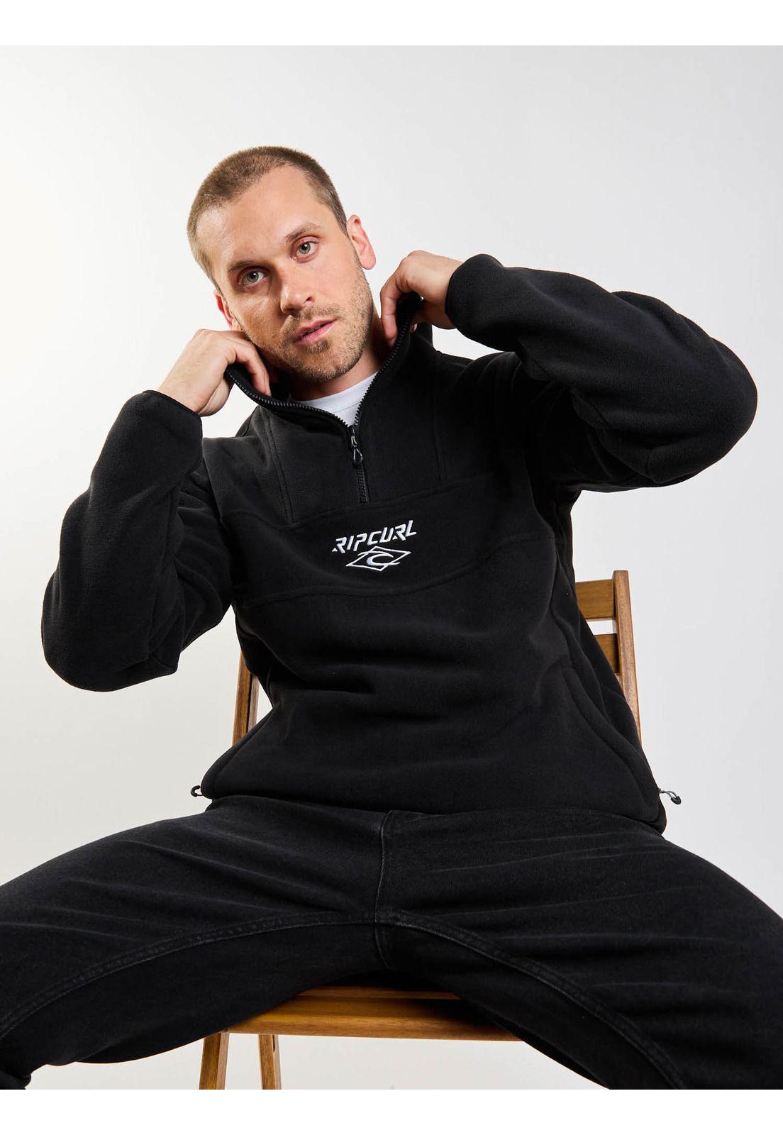 Poleron Polar Motion Negro Hombre Rip Curl-5