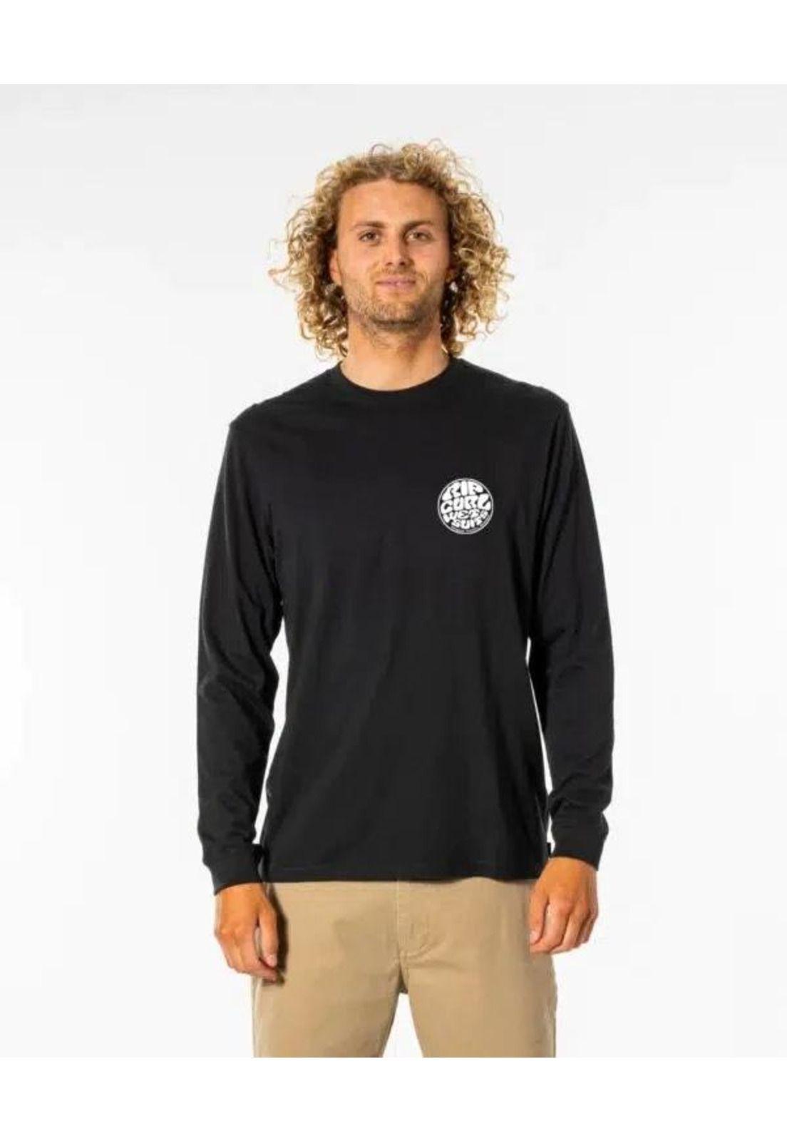 Polera WETSUIT ICON L/S TEE Hombre Negro Rip Curl-0