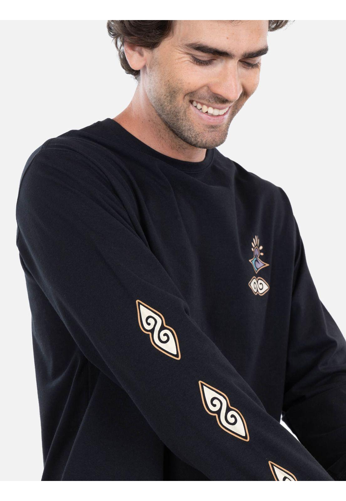 Polera ML Tidara Negro Hombre Rip Curl-2