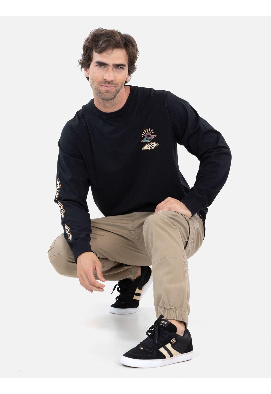 Polera ML Tidara Negro Hombre Rip Curl-3