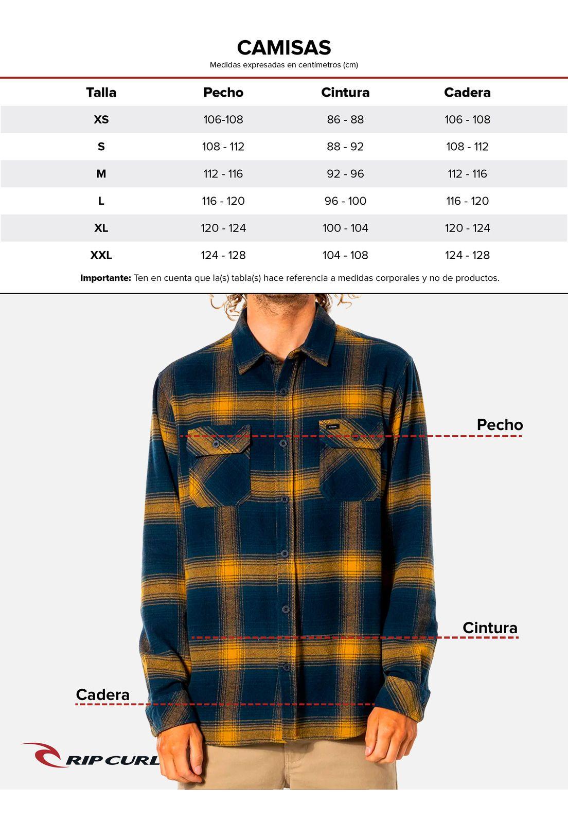 Camisa Check Passage Multicolor Hombre Rip Curl-4