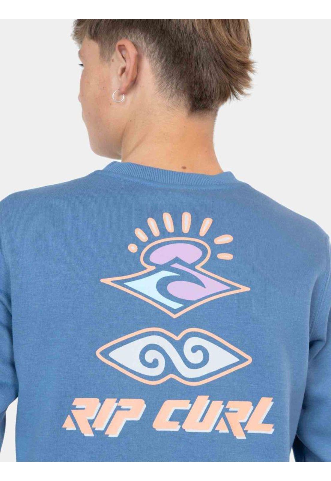 Poleron Cuello Redondo Retro Search Crew Infantil Rip Curl-0