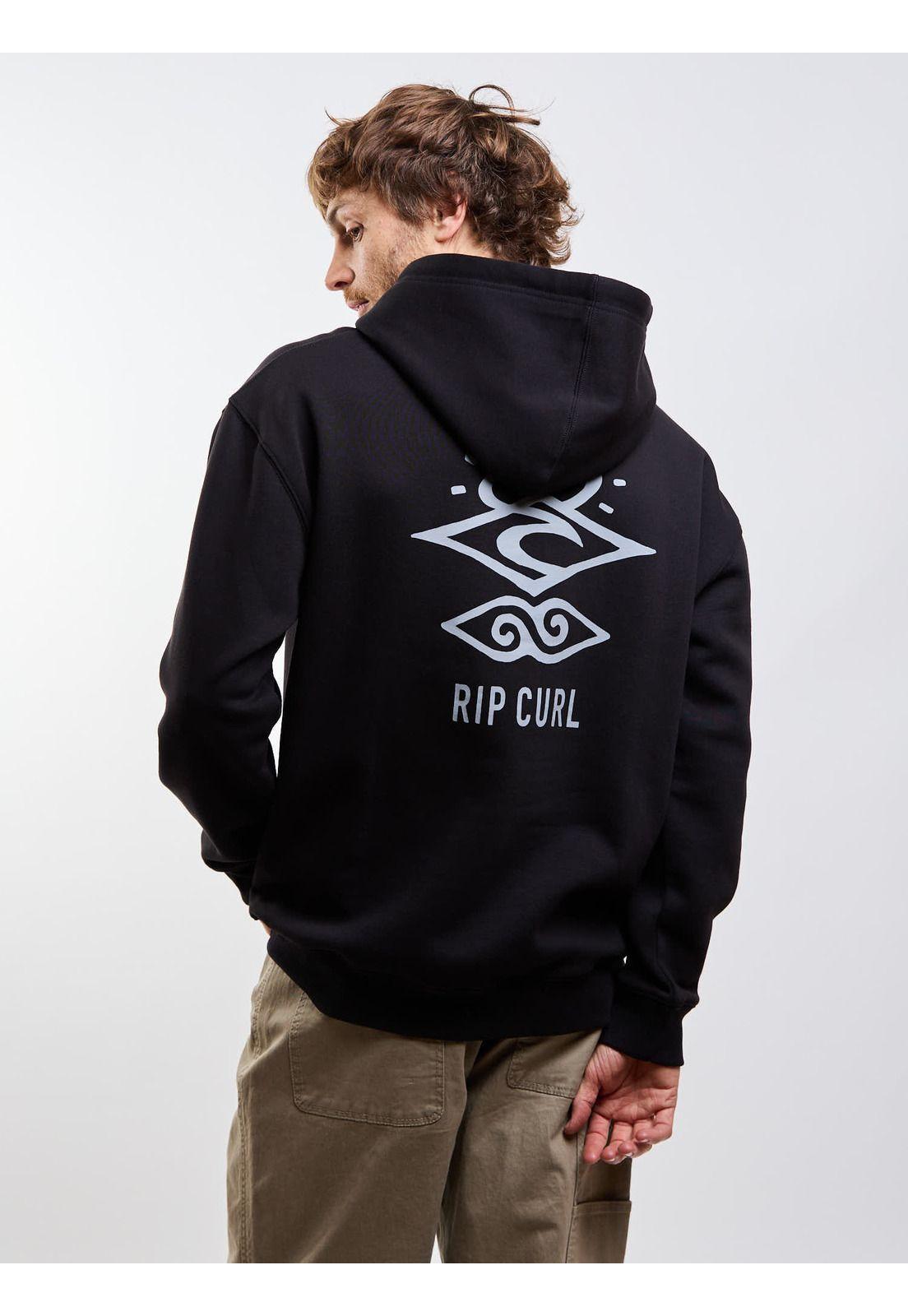 Poleron Canguro Australio Negro Hombre Rip Curl-1