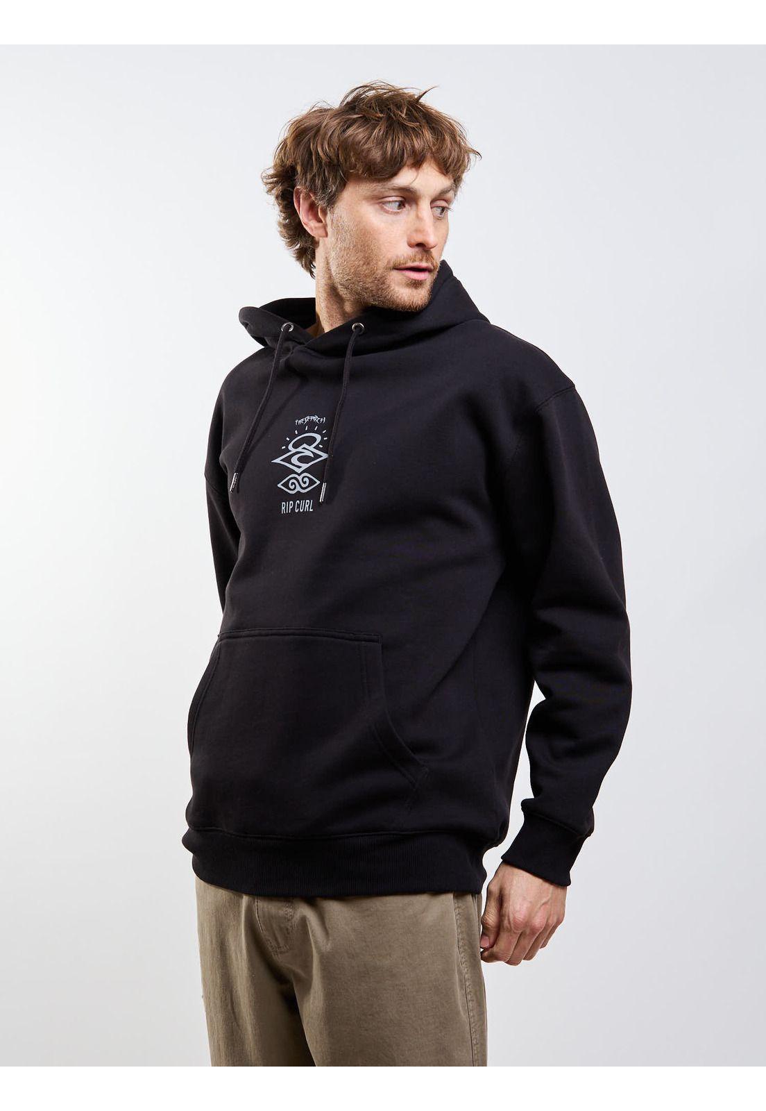 Poleron Canguro Australio Negro Hombre Rip Curl-5