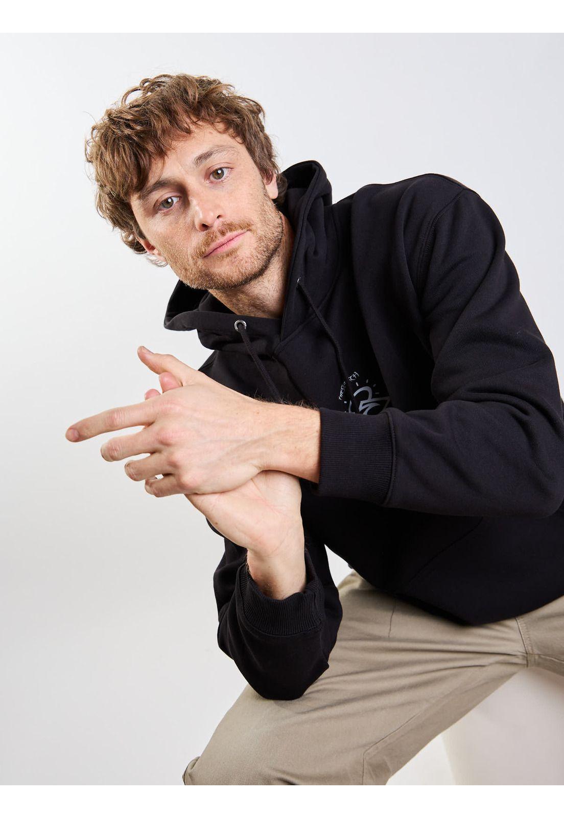 Poleron Canguro Australio Negro Hombre Rip Curl-6