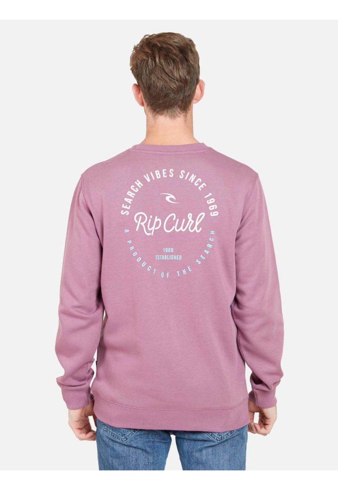 Poleron SEARCH VIBES CREW Hombre Burdeo Rip Curl-1
