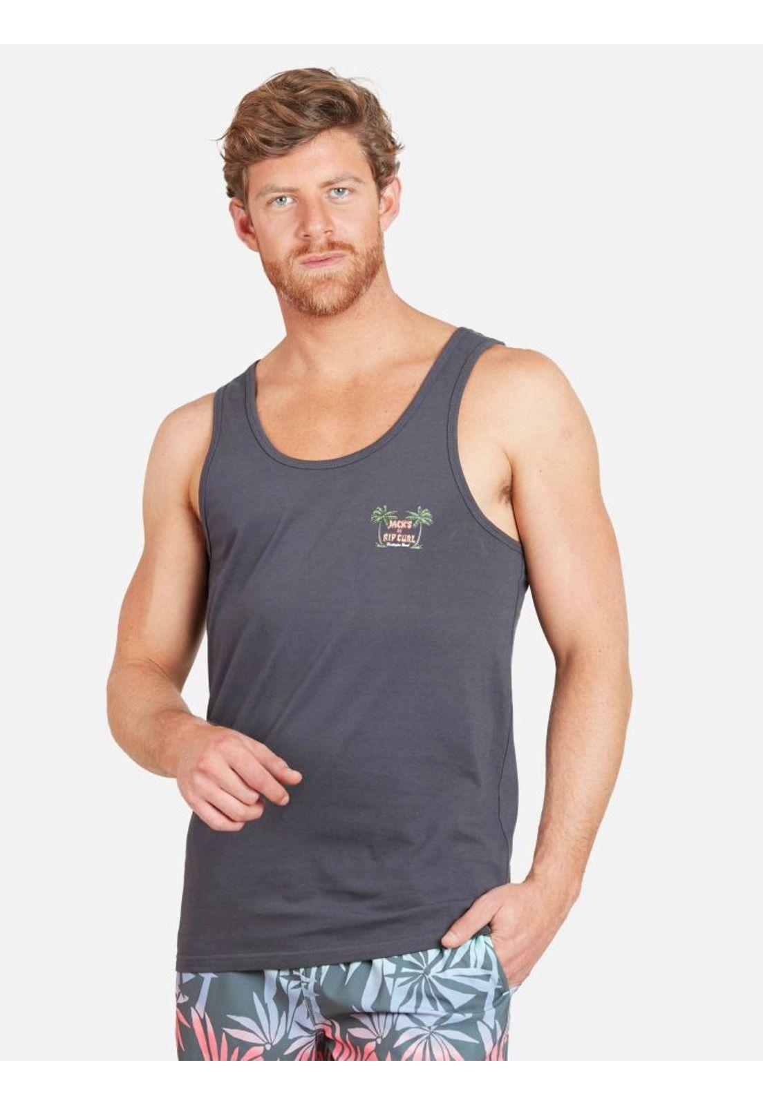 Polera JACK HB PIER TANK Hombre Gris Oscuro Rip Curl-1