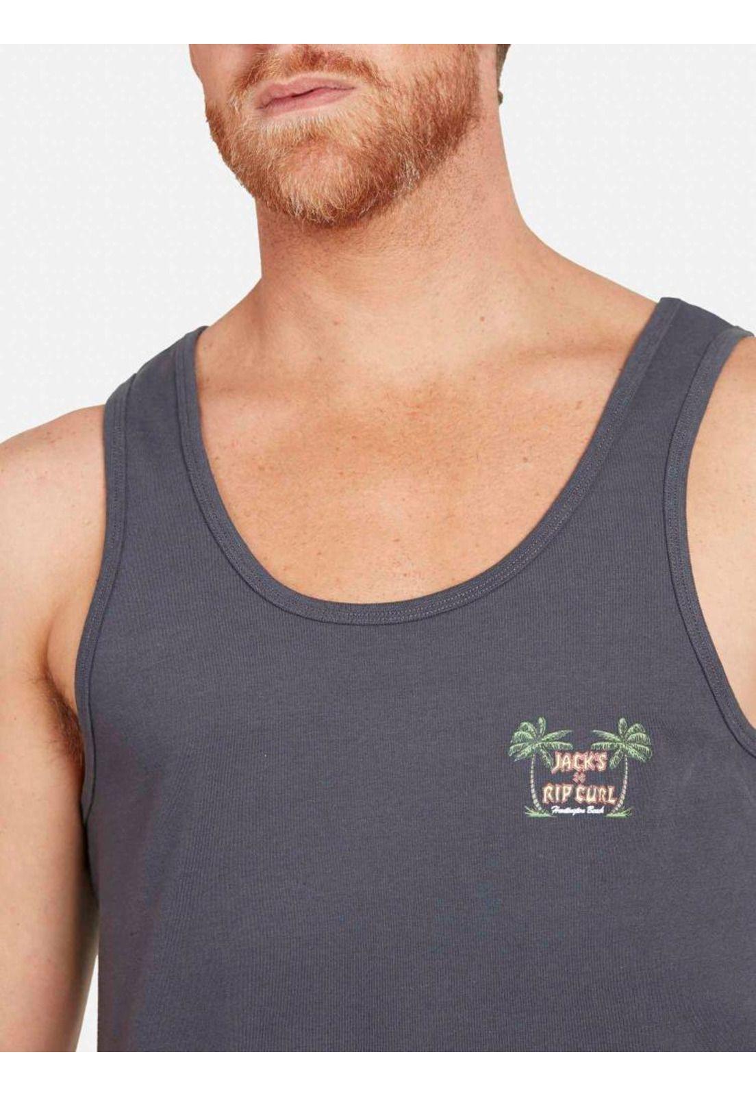 Polera JACK HB PIER TANK Hombre Gris Oscuro Rip Curl-4