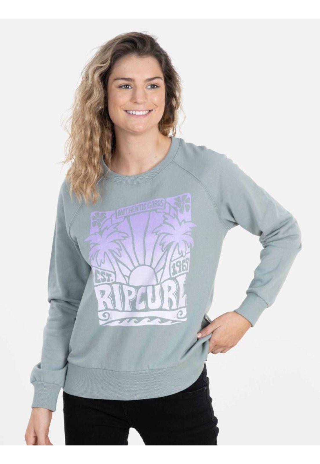 Poleron RIPCURL 1969 Mujer Verde Rip Curl-0