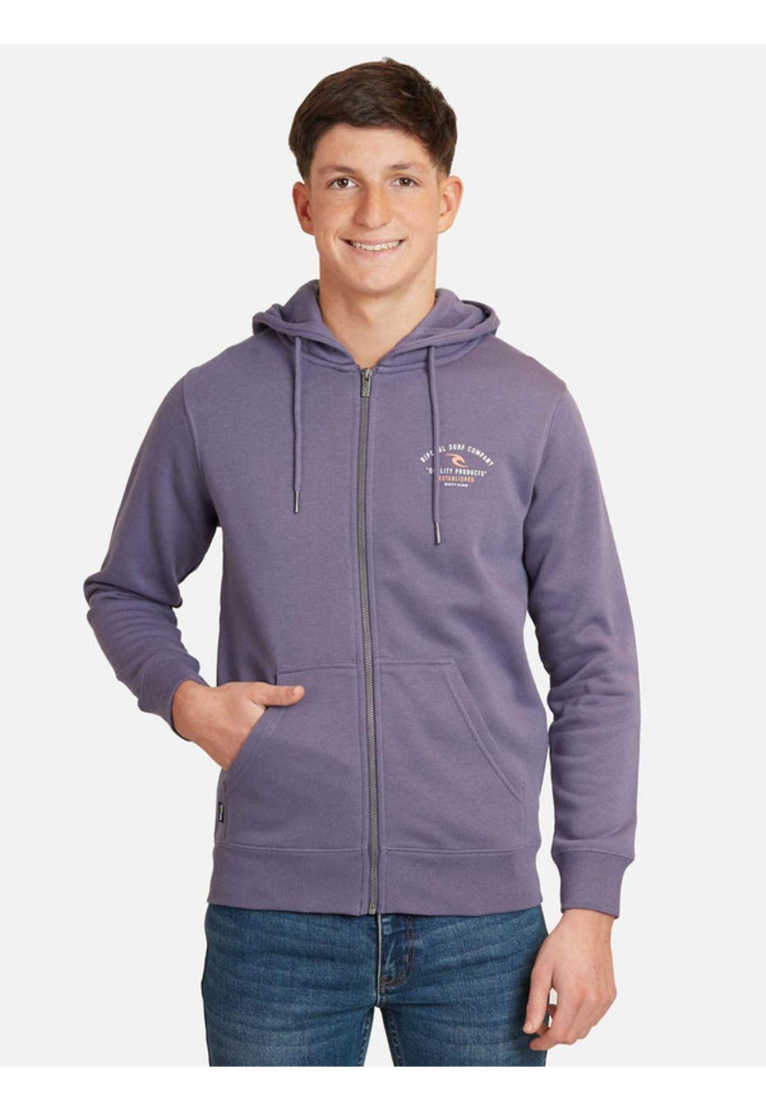 Poleron Fullzipper Morado Juvenil Hombre Ripcurl-0