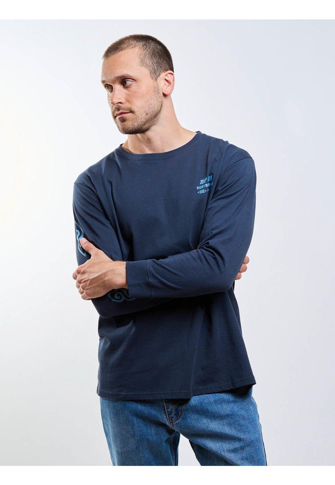 Polera ML Sunwave Azul Hombre Rip Curl-4