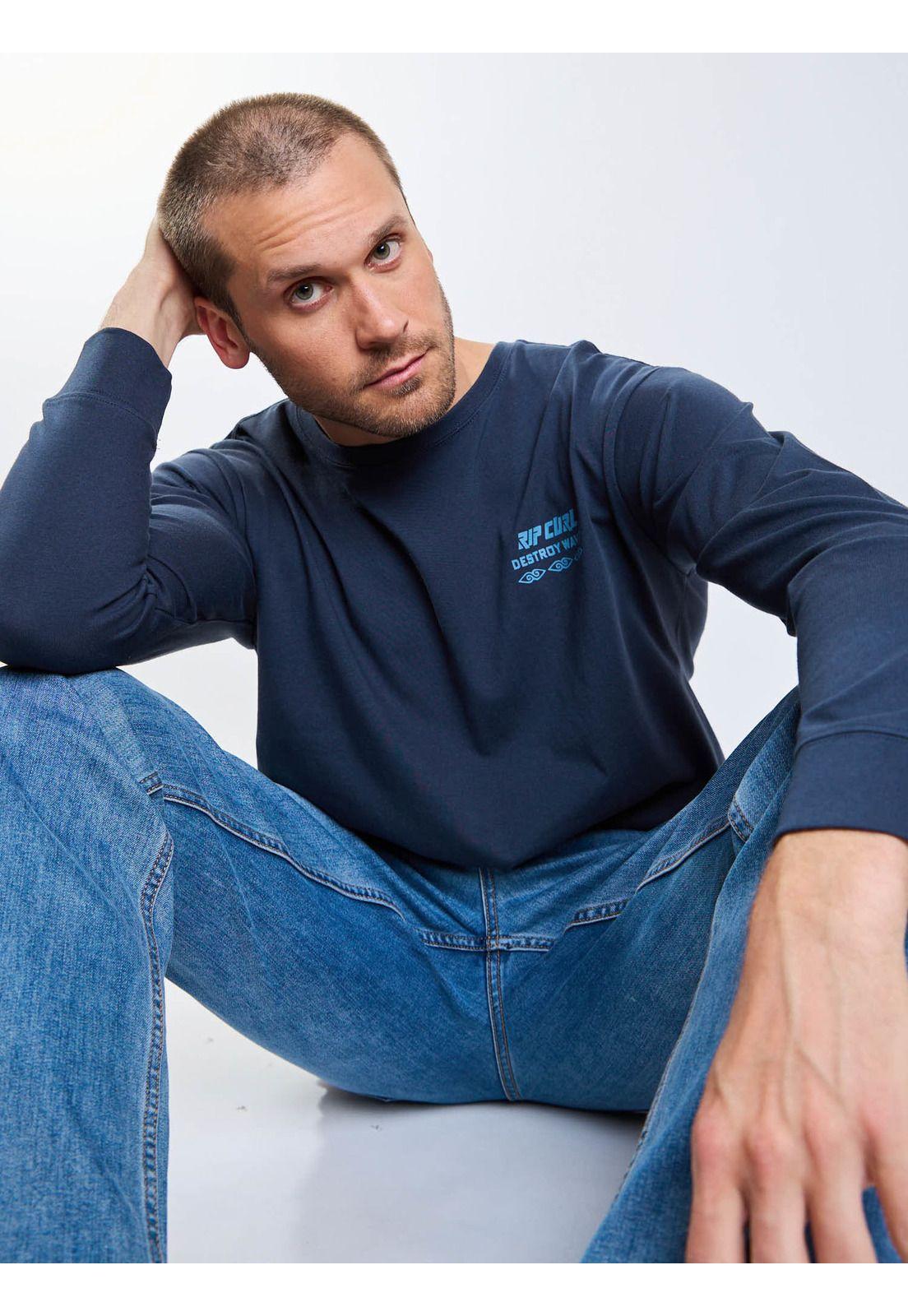 Polera ML Sunwave Azul Hombre Rip Curl-5