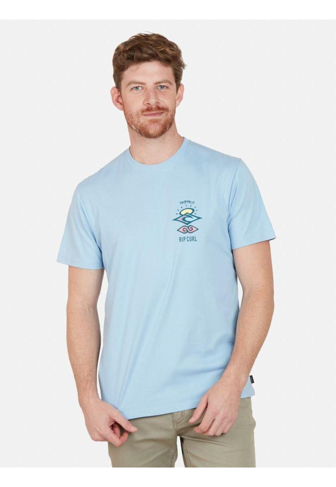 Polera SEARCH ICON Hombre Celeste Rip Curl-0