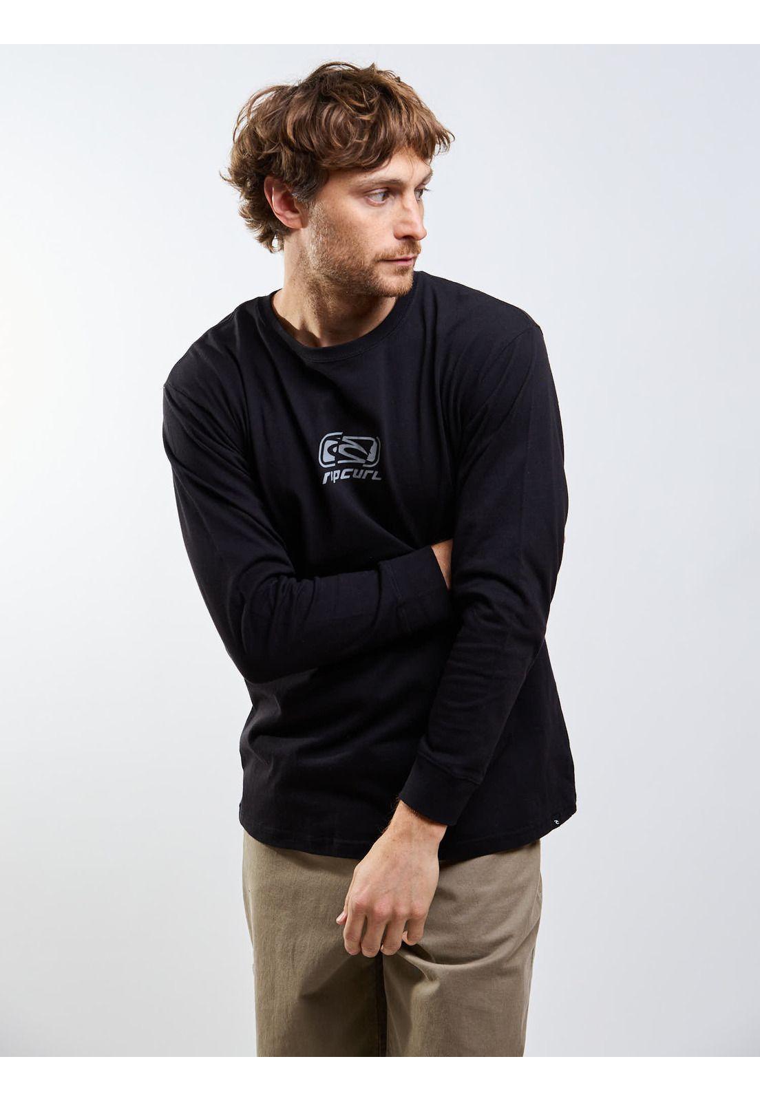 Polera ML Voyager Negro Hombre Rip Curl-4