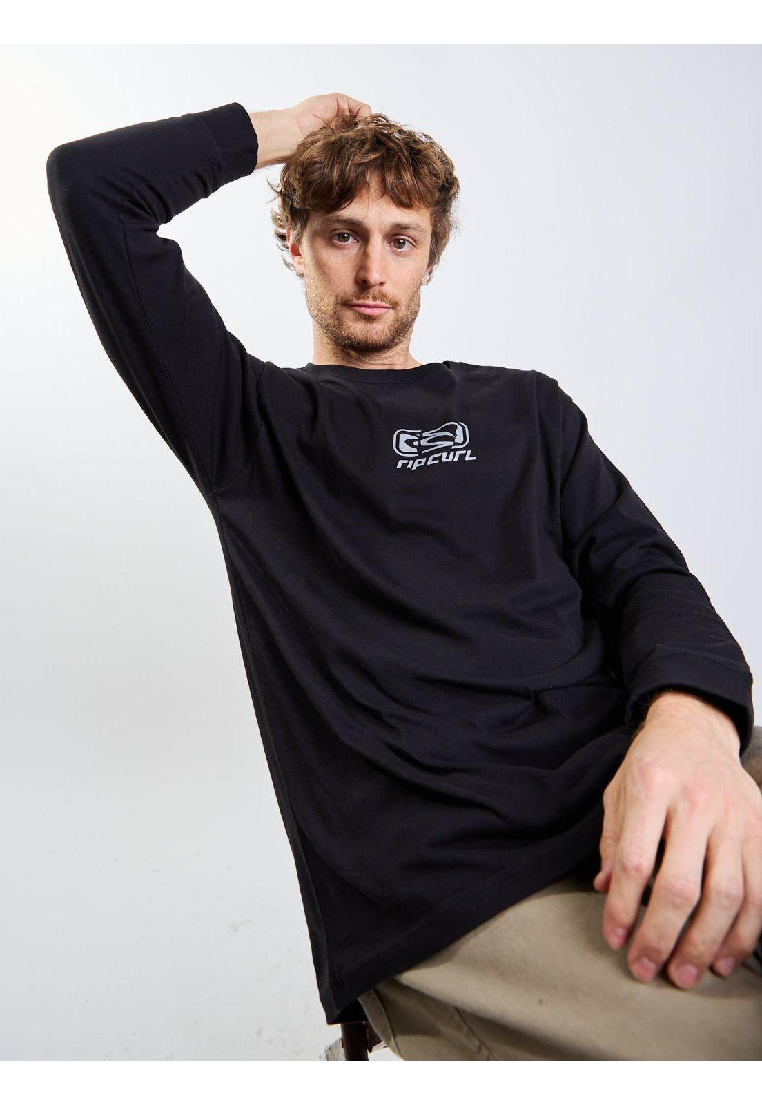 Polera ML Voyager Negro Hombre Rip Curl-5