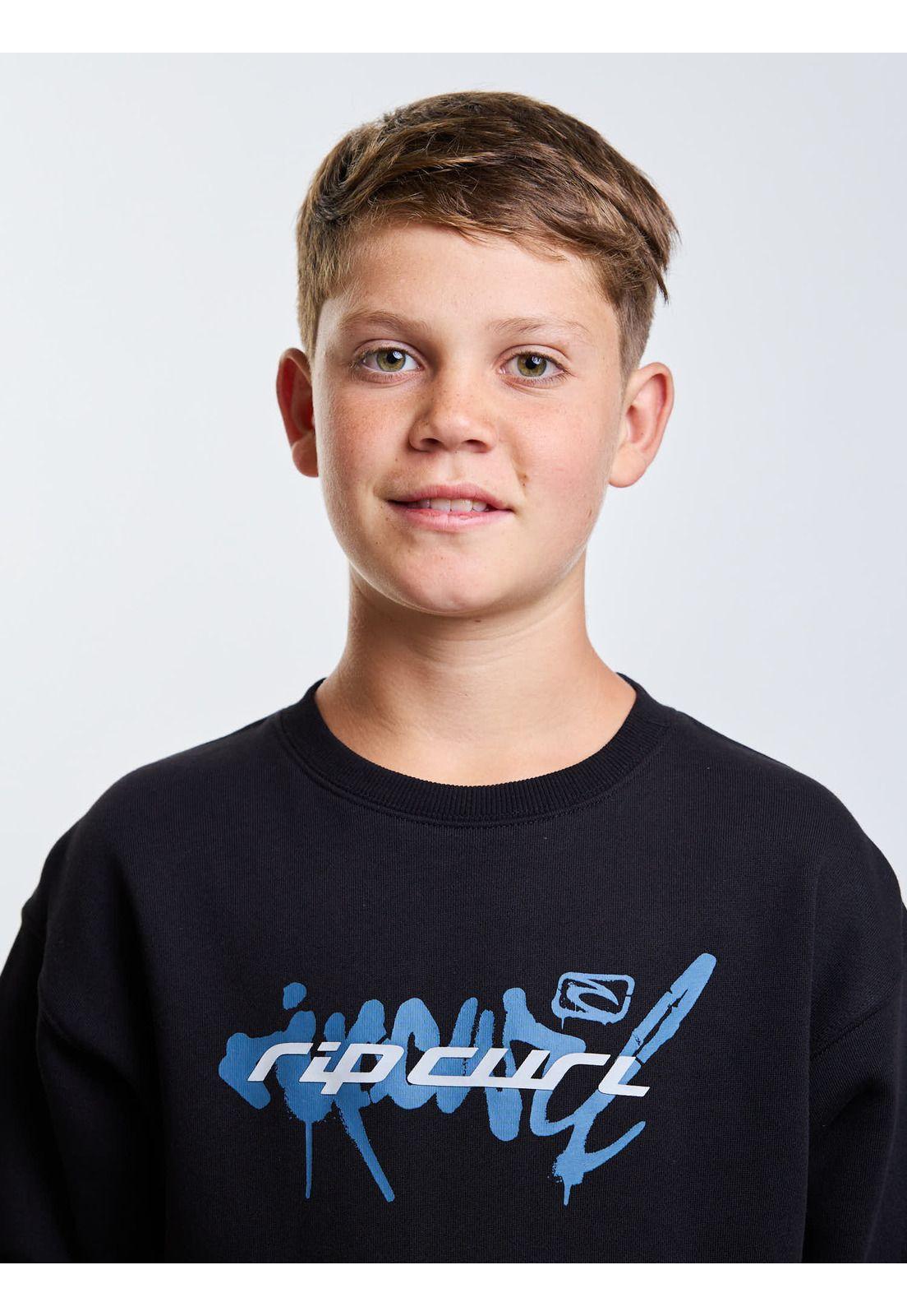 Poleron CR Rider Negro Infantil Rip Curl-3