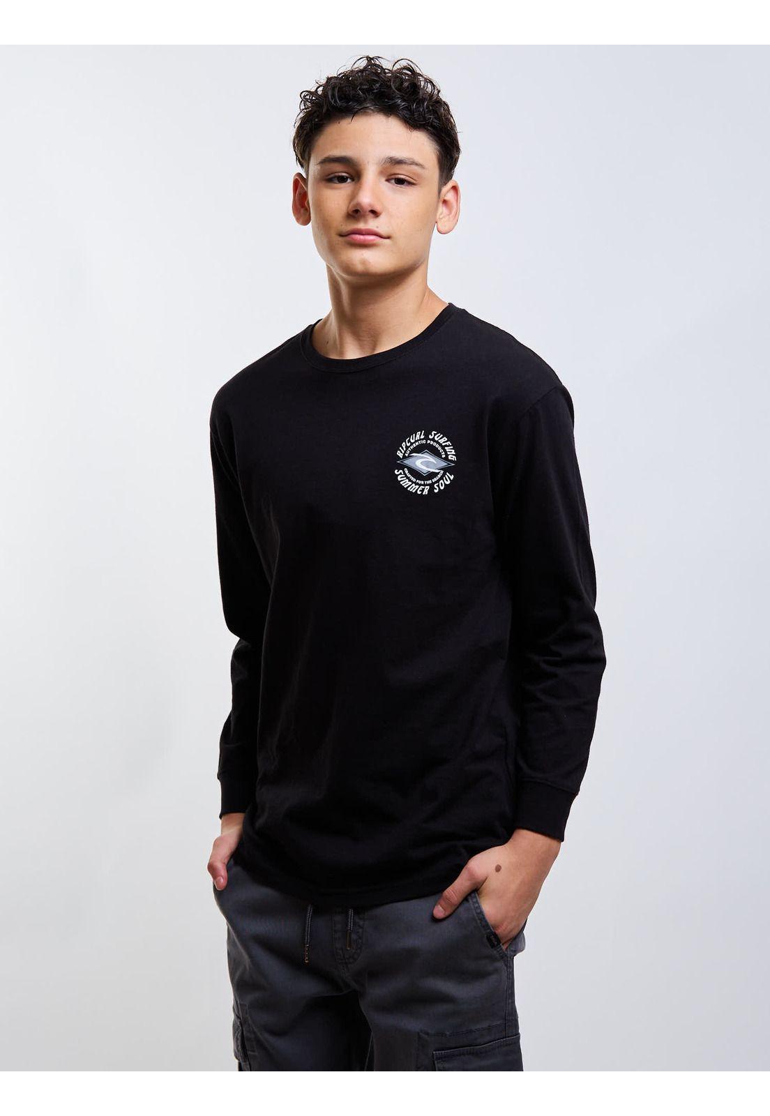 Polera ML Southwave Negro Infantil Rip Curl-0