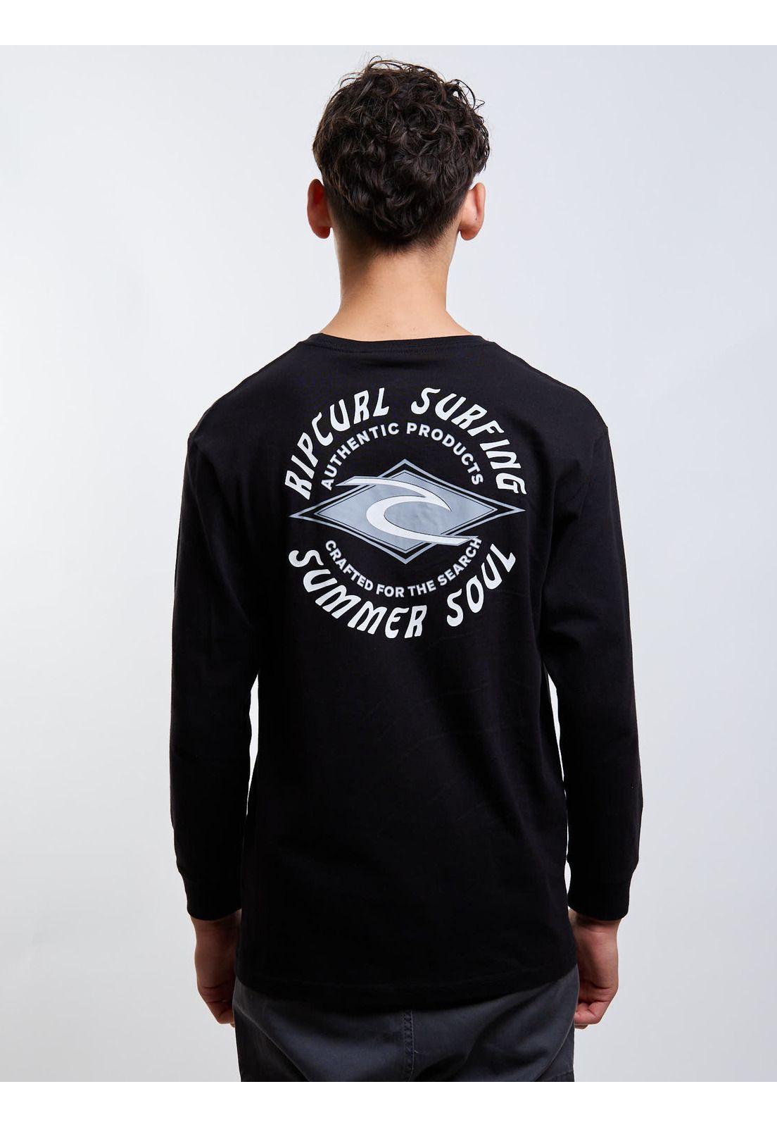 Polera ML Southwave Negro Infantil Rip Curl-1