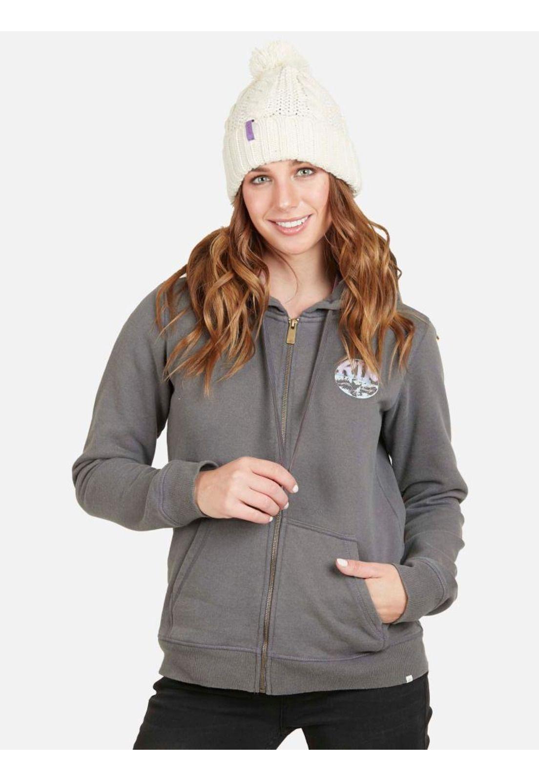 Poleron BELLS SHOP FZ Mujer Gris Oscuro Rip Curl-0
