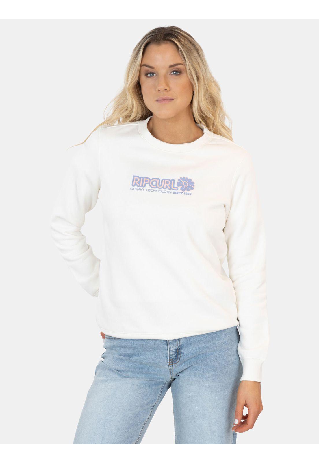 Poleron CR Jettrail Blanco Mujer Rip Curl-0