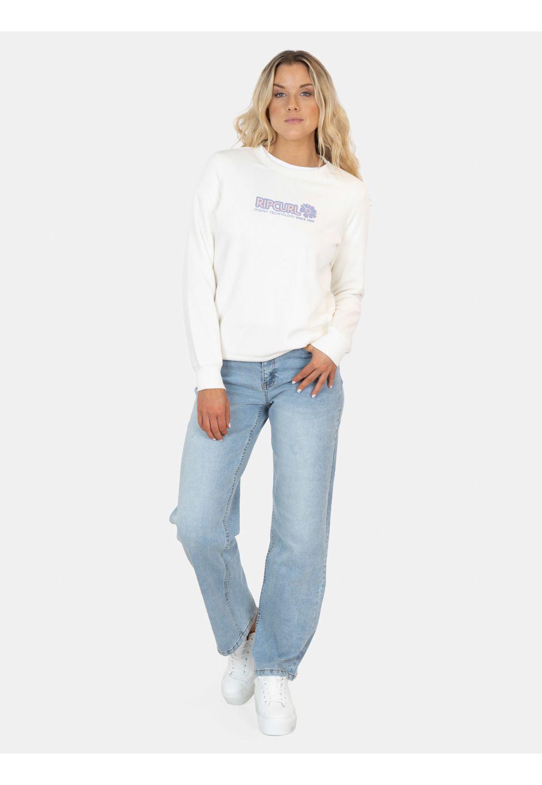 Poleron CR Jettrail Blanco Mujer Rip Curl-3