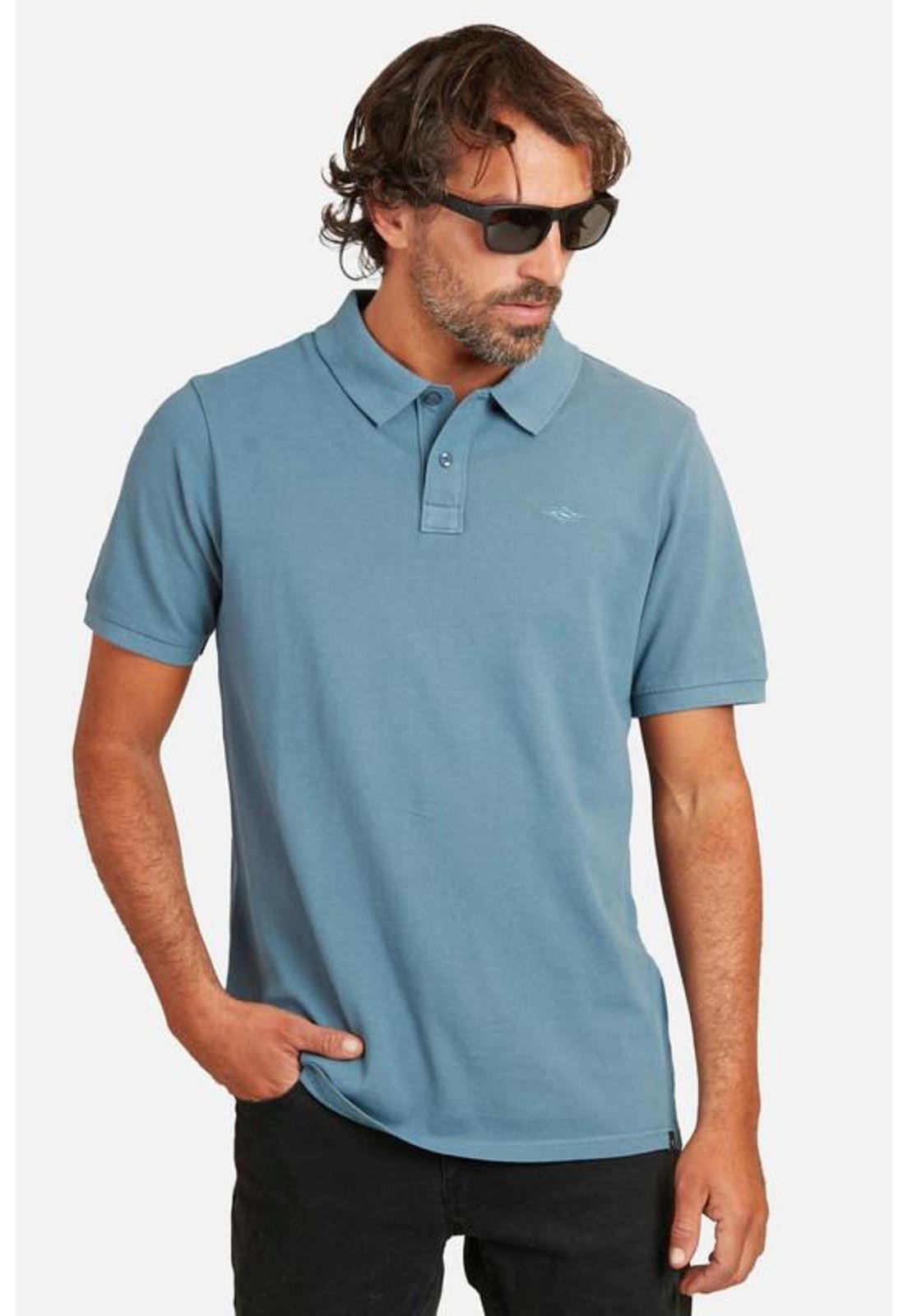 Polera M/C 6P296 Celeste Hombre Ripcurl-0