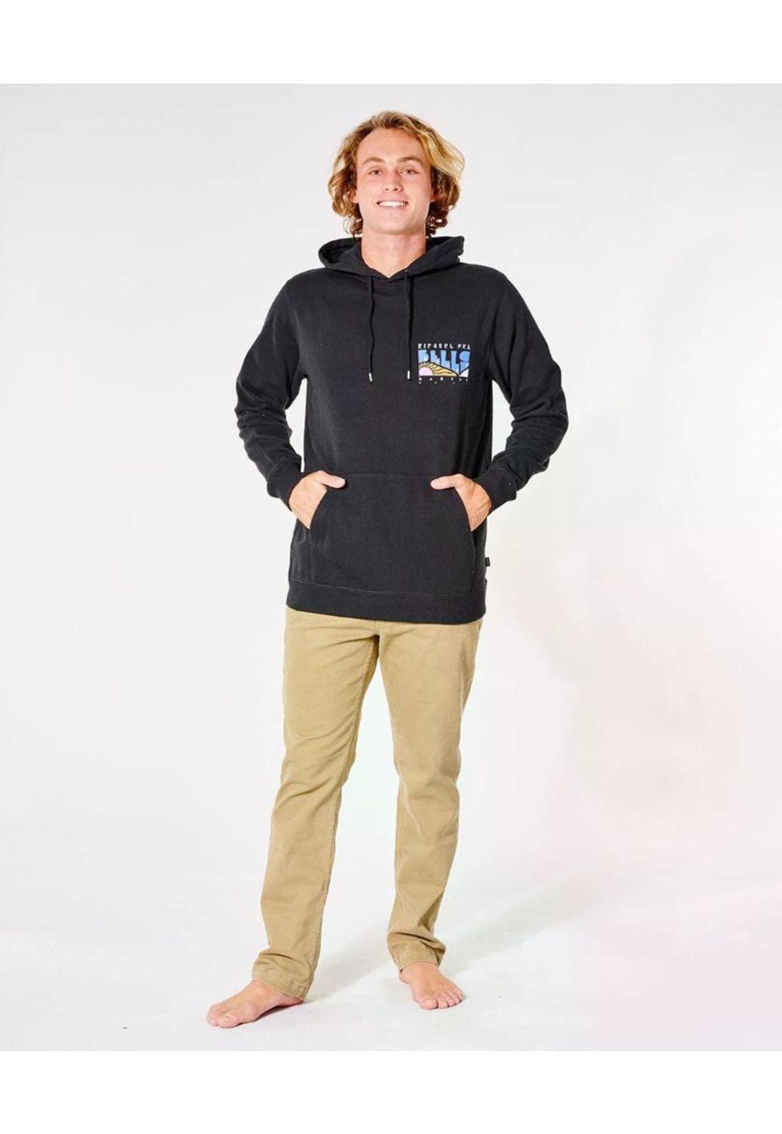 Poleron Hombre BELLS PRO LINE UP Negro Rip Curl-4