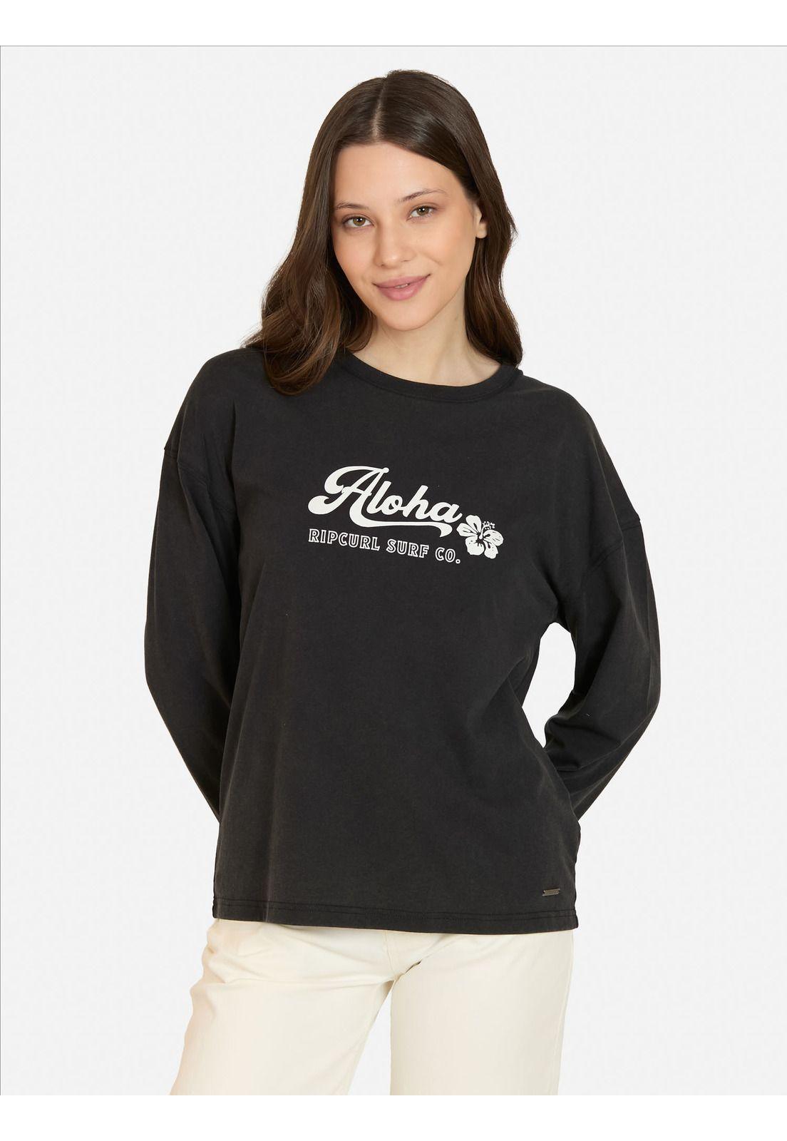 Polera ML Saltedge Negro Mujer Rip Curl-0