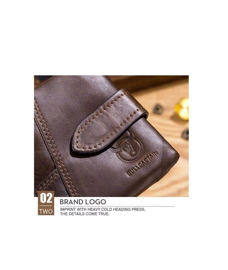 Billetera Vintage Para Hombre De Cuero Genuino Bullcaptain-7